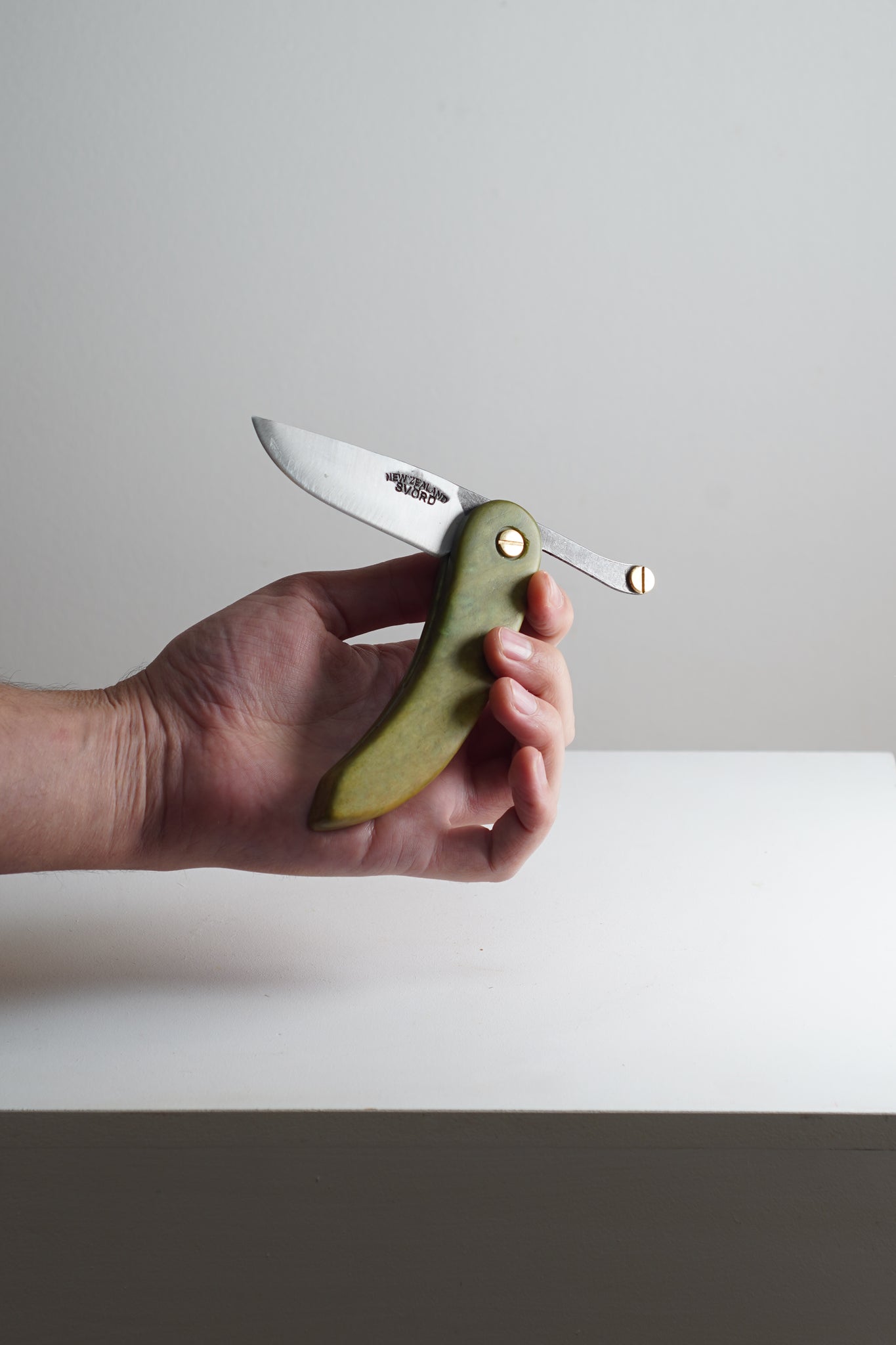 Greenstone Handle Knife