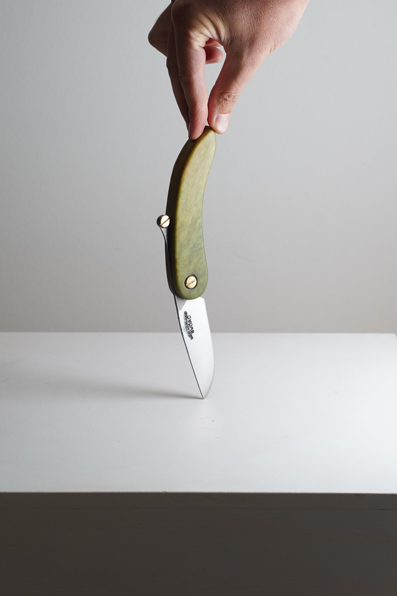 Greenstone Handle Knife
