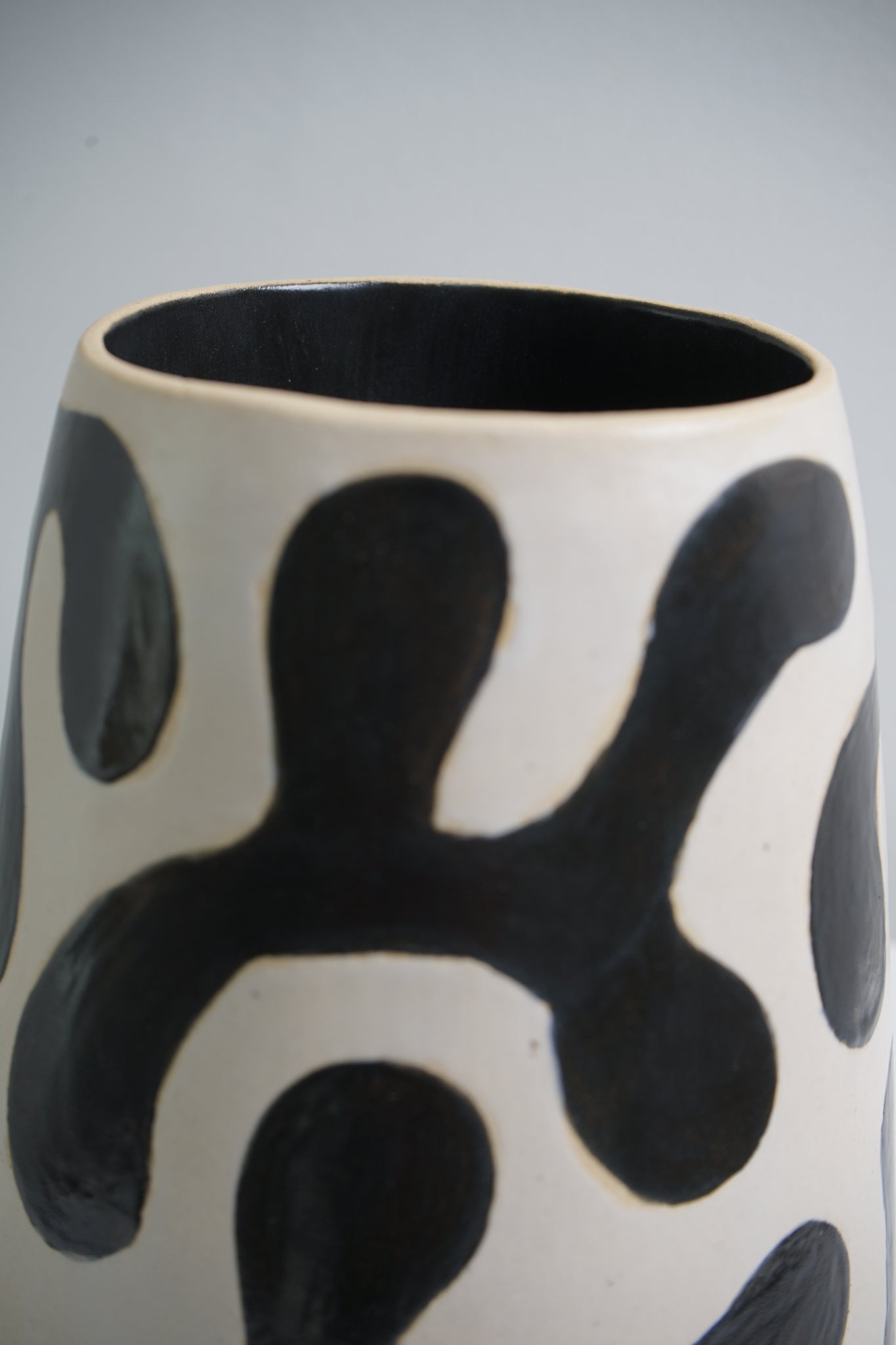 Matisse Vase - Medium, Grey & Black