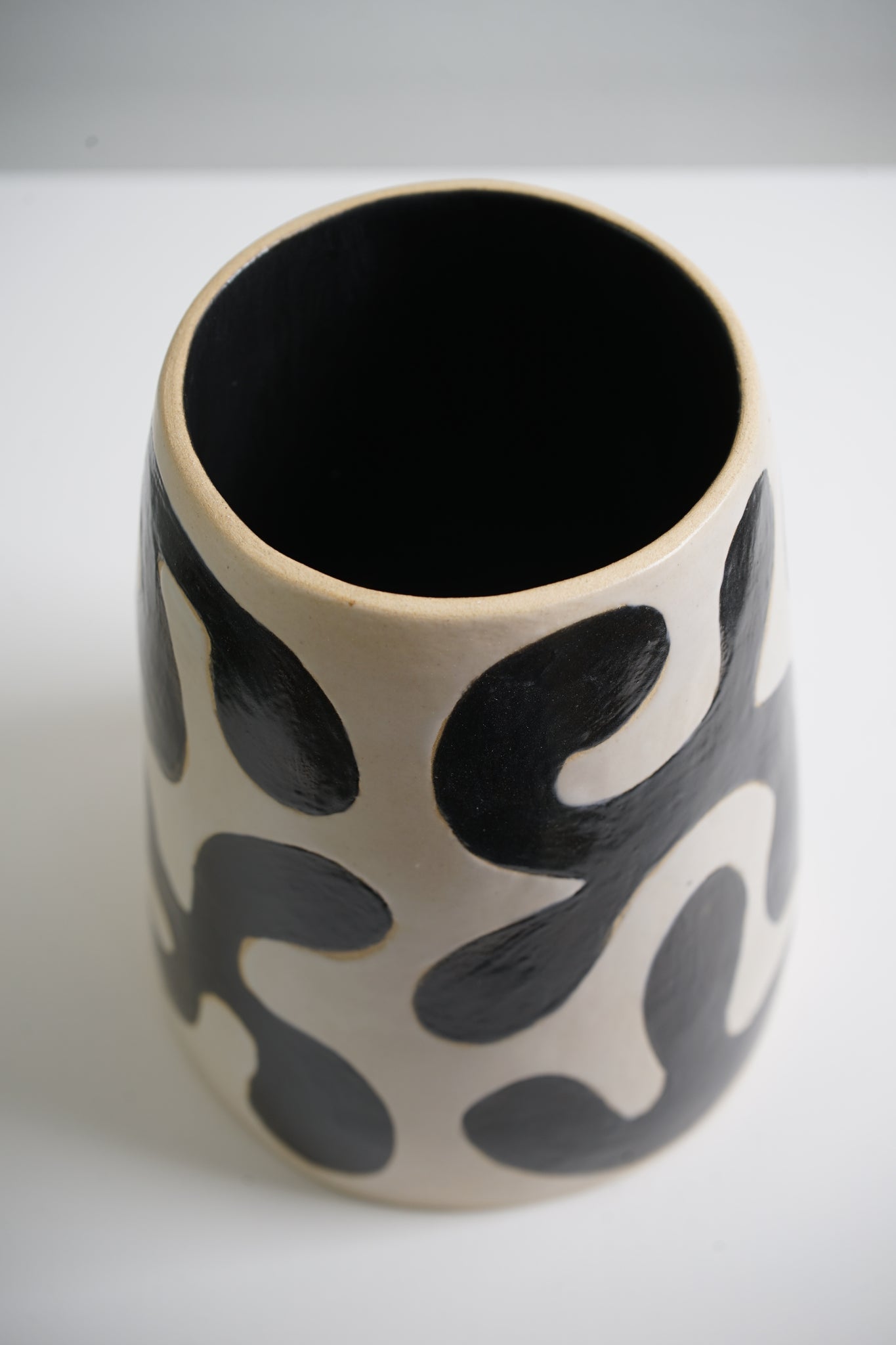 Matisse Vase - Small, Grey & Black