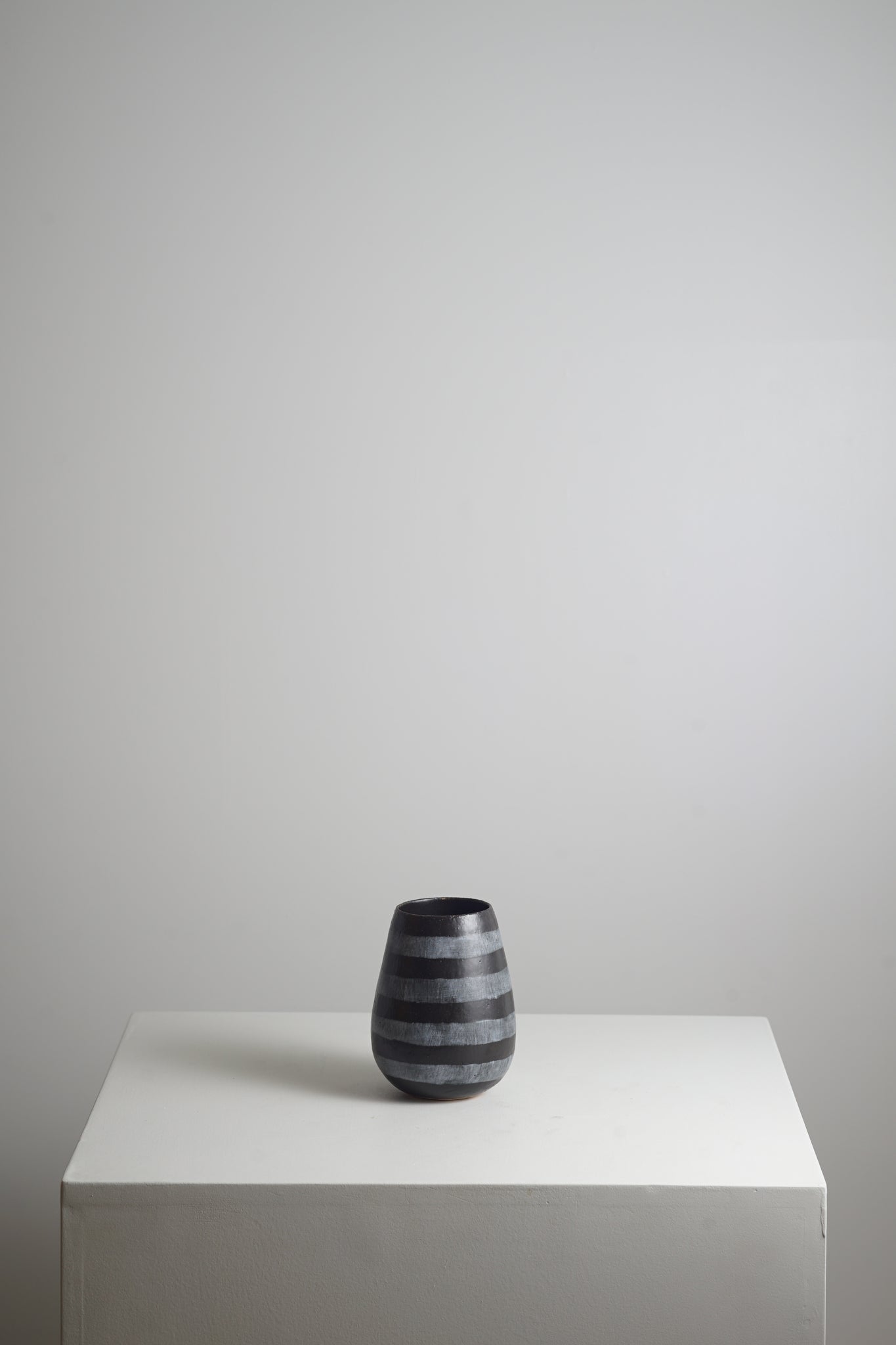 Grey Stripe Small Vase