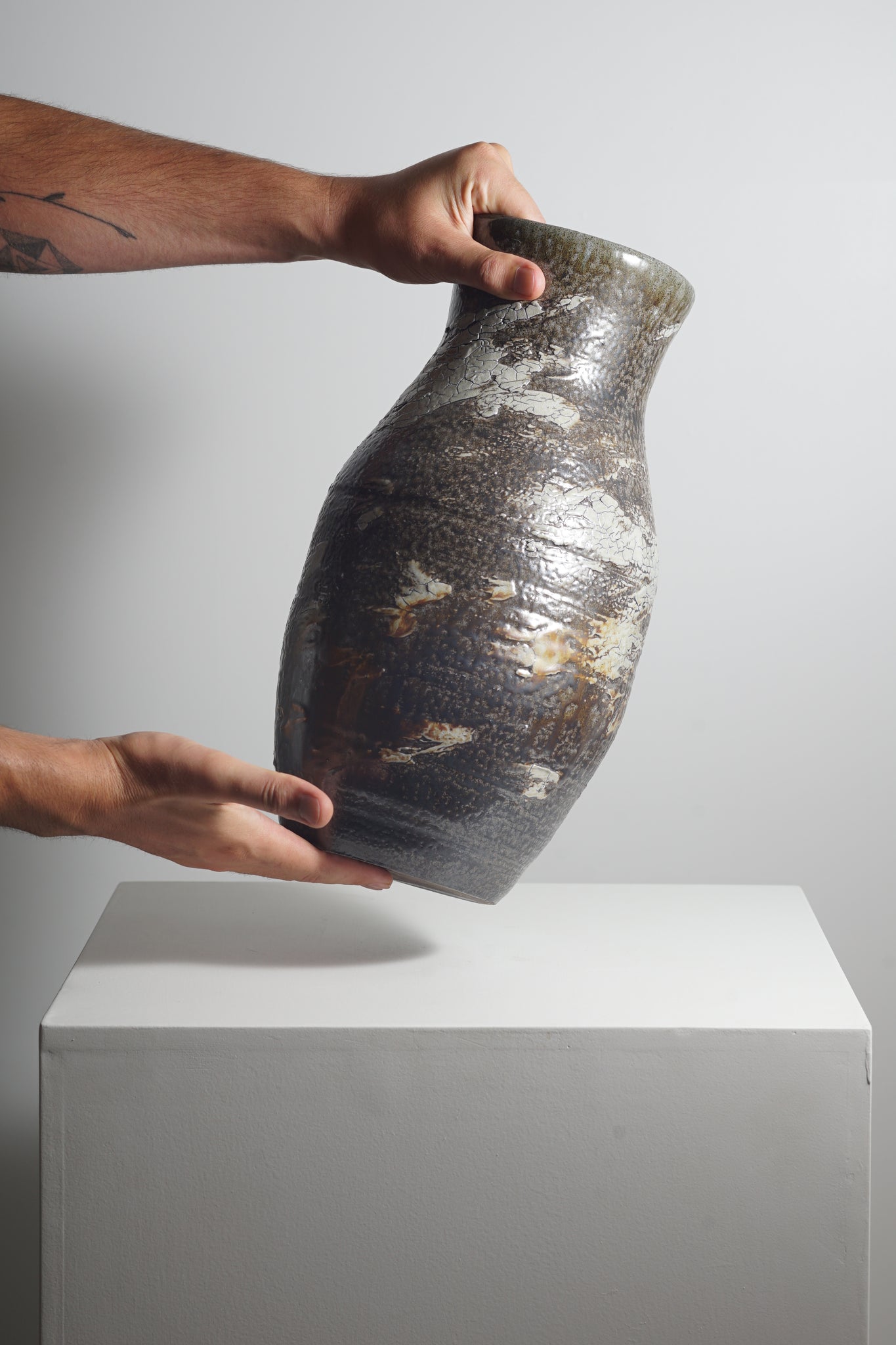 Large Woodfired Slip Vase